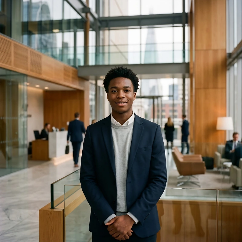 Confident recent graduate ready to start their professional career